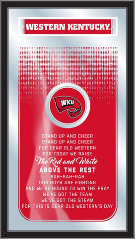 Western Kentucky Hilltoppers Holland Bar Stool Co. Fight Song Mirror (26" x 15") - Sporting Up