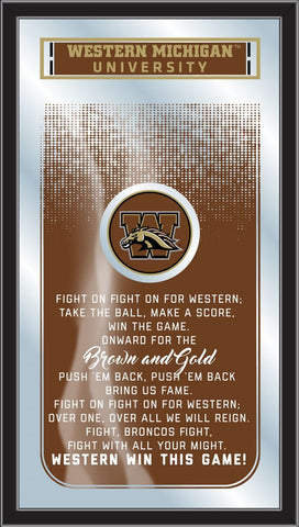 Compre Western Michigan Broncos Holland Bar Taburete Co. Fight Song Mirror (26" x 15") - Sporting Up