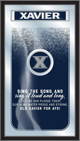 Xavier Musketeers Holland Bar Tabouret Co. Miroir Fight Song (26" x 15") - Sporting Up