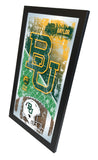 Miroir mural en verre suspendu avec cadre de football vert Baylor Bears HBS (26"x15") - Sporting Up