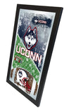 Uconn Huskies HBS Navy Fotbollsram hängande glasväggspegel (26"x15") - Sporting Up