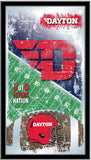 Dayton Flyers HBS Red Football Framed Hanging Glass Wall Mirror (26"x15") - Sporting Up
