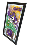 East Carolina Pirates HBS Fotbollsram hängande glasväggspegel (26"x15") - Sporting Up