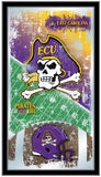 East Carolina Pirates HBS Fotbollsram hängande glasväggspegel (26"x15") - Sporting Up
