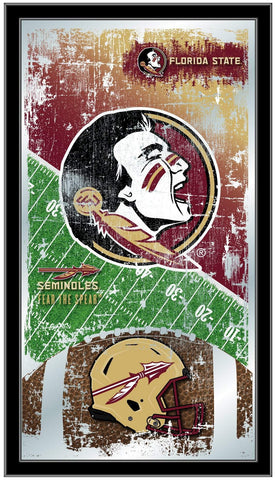 Florida State Seminoles HBS Football Framed Hanging Glass Wall Mirror (26"x15") - Sporting Up