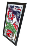 Fresno State Bulldogs HBS Fußball-Wandspiegel zum Aufhängen aus Glas (66 x 38 cm) – Sporting Up