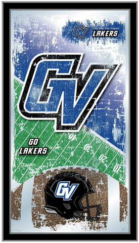 Grand Valley State Lakers HBS Fußball-Wandspiegel zum Aufhängen aus Glas (66 x 38 cm) – Sporting Up