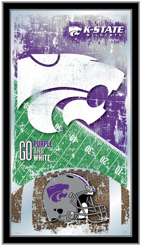 Kansas State Wildcats HBS Football Framed Hanging Glass Wall Mirror (26"x15") - Sporting Up