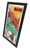 Miroir mural en verre suspendu avec cadre de football rouge ULM Warhawks HBS (26"x15") - Sporting Up