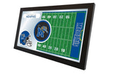Memphis Tigers HBS Espejo de pared de vidrio colgante con marco de fútbol azul (26 "x 15") - Sporting Up