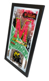Maryland Terrapins HBS Football Framed Hanging Glass Wall Mirror (26"x15") - Sporting Up