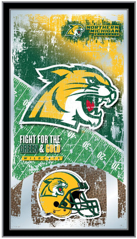 Kaufen Sie Northern Michigan Wildcats HBS Fußball-Wandspiegel zum Aufhängen aus Glas (66 x 38 cm) – Sporting Up