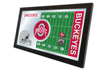 Ohio State Buckeyes HBS Espejo de pared de vidrio colgante con marco de fútbol (26 "x 15") - Sporting Up