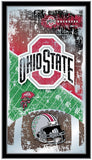 Ohio State Buckeyes HBS Football Framed Hanging Glass Wall Mirror (26"x15") - Sporting Up