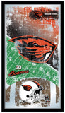 Oregon State Beavers HBS Football Framed Hanging Glass Wall Mirror (26"x15") - Sporting Up