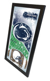 Penn State Nittany Lions HBS Espejo de pared de vidrio colgante con marco de fútbol (26 "x 15") - Sporting Up
