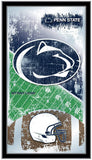Penn State Nittany Lions HBS Espejo de pared de vidrio colgante con marco de fútbol (26 "x 15") - Sporting Up