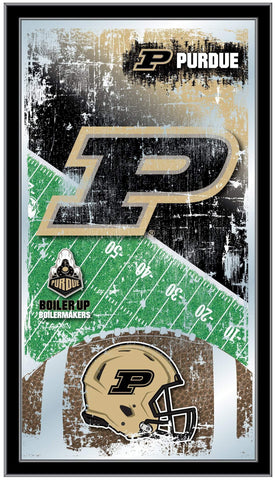 Shop Purdue Boilermakers HBS Football Framed Hanging Glass Wall Mirror (26"x15") - Sporting Up