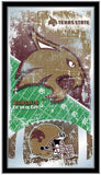 Texas State Bobcats HBS Football Framed Hanging Glass Wall Mirror (26"x15") - Sporting Up