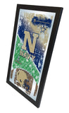 Navy Midshipmen HBS Wandspiegel aus Glas zum Aufhängen mit Fußballrahmen (26 x 15 Zoll) – Sporting Up