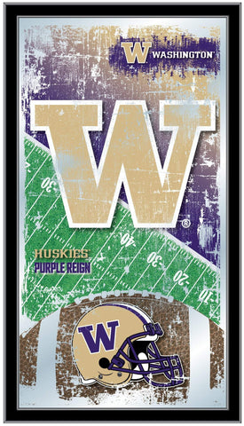 Washington Huskies HBS Fotbollsram hängande glasväggspegel (26"x15") - Sporting Up