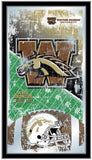 Western Michigan Broncos HBS Football Framed Hanging Glass Wall Mirror (26"x15") - Sporting Up
