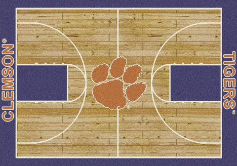 Shop Clemson Tigers Milliken Basketball Home Court Novelty Area Rug - Sporting Up