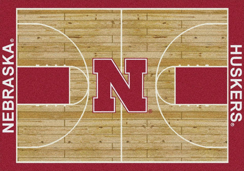Shop Nebraska Cornhuskers Milliken Basketball Home Court Novelty Area Rug - Sporting Up