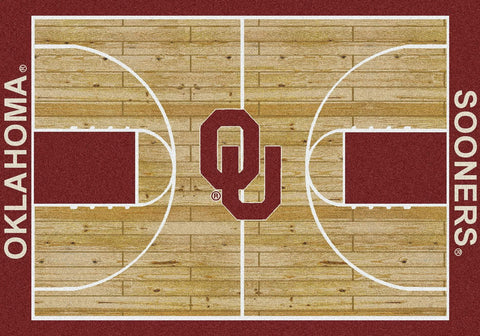 Shop Oklahoma Sooners Milliken Basketball Home Court Novelty Area Rug - Sporting Up