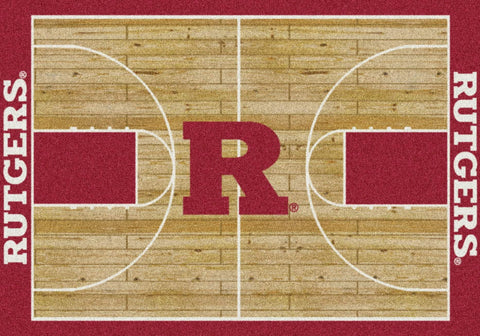 Shop Rutgers Scarlet Knights Milliken Basketball Home Court Novelty Area Rug - Sporting Up
