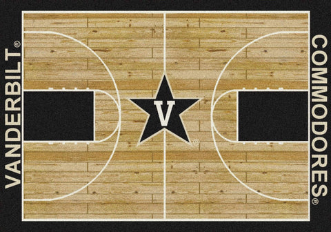 Shop Vanderbilt Commodores Milliken Basketball Home Court Novelty Area Rug - Sporting Up