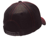 Ole Miss Rebels Zephyr Black Mesh Blackout Trucker Adjustable Snapback Hat Cap - Sporting Up