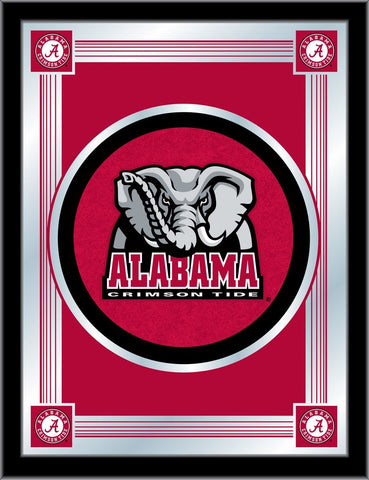 Alabama Crimson Tide Holland Bar Tabouret Co. Miroir avec logo éléphant (17" x 22") - Sporting Up