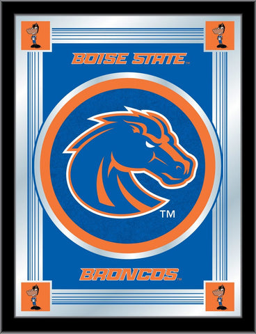 Boise State Broncos Holland Bar Tabouret Co. Miroir à logo bleu collector (17" x 22") - Sporting Up