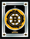 Boston Bruins Holland Bar Tabouret Co. Miroir à logo noir collector (17" x 22") - Sporting Up