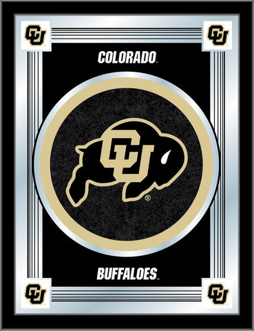 Handla Colorado Buffaloes Holland Bar Stool Co. Collector Black Logo Mirror (17" x 22") - Sporting Up