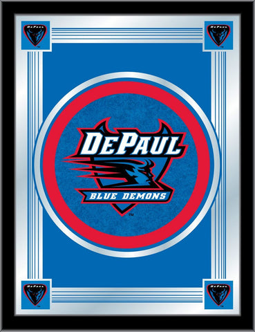 Shop DePaul Blue Demons Holland Bar Stool Co. Collector Blue Logo Mirror (17" x 22") - Sporting Up