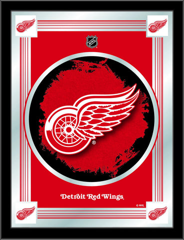 Detroit Red Wings Holland Bar Taburete Co. Espejo con logo rojo coleccionista (17" x 22") - Sporting Up