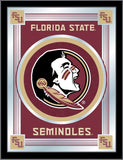 Florida State Seminoles Holland Bar Tabouret Co. Miroir avec logo tête (17" x 22") - Sporting Up