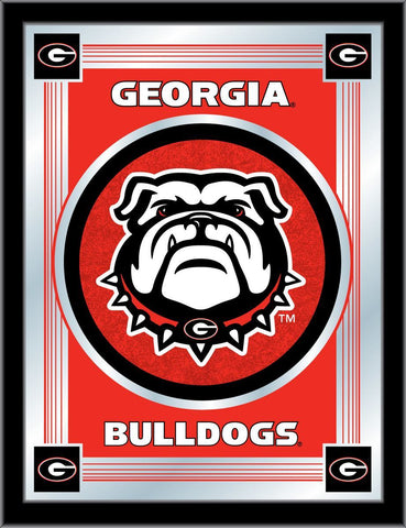 Georgia Bulldogs Holland Bar Taburete Co. Espejo con logo rojo coleccionista (17 "x 22") - Sporting Up