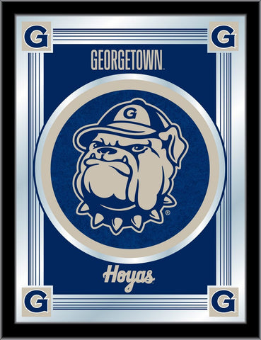 Georgetown Hoyas Holland Bar Taburete Co. Espejo con logo azul coleccionista (17" x 22") - Sporting Up