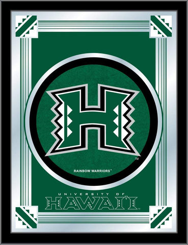 Compre Hawaii Rainbow Warriors Holland Bar Taburete Co. Espejo con logotipo de coleccionista (17" x 22") - Sporting Up