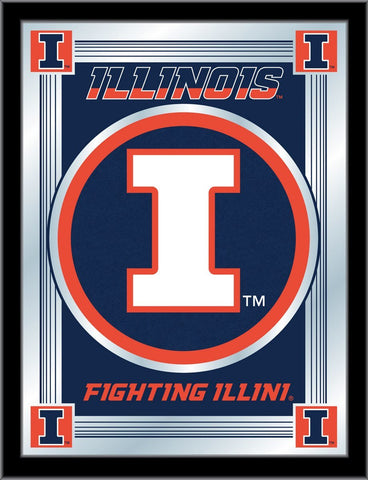 Shop Illinois Fighting Illini Holland Bar Tabouret Co. Miroir avec logo collector (17" x 22") - Sporting Up