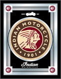 Indian Motorcycle Holland Bar Stool Co. Collector "1901" Logo Mirror (17" x 22") - Sporting Up