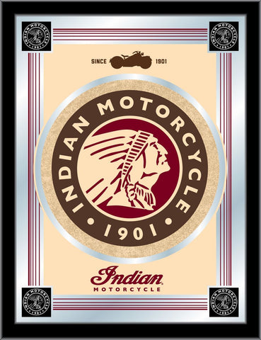 Handla Indian Motorcycle Holland Bar Stool Co. "1901" Collector Logo Mirror (17" x 22") - Sporting Up