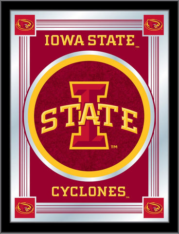 Shoppen Sie Iowa State Cyclones Holland Barhocker Co. Collector Spiegel mit rotem Logo (17" x 22") – Sporting Up