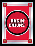 Louisiana-Lafayette Ragin' Cajuns Holland Bar Taburete Co. Espejo con logotipo (17" x 22") - Sporting Up