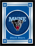 Maine Black Bears Holland Bar Taburete Co. Espejo con logo azul coleccionista (17" x 22") - Sporting Up