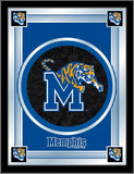 Memphis Tigers Holland Bar Tabouret Co. Miroir à logo bleu collector (17" x 22") - Sporting Up