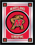 Maryland Terrapins Holland Bar Tabouret Co. Miroir collecteur avec logo rouge (17" x 22") - Sporting Up